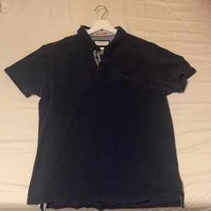 Denim & Flower Navy blue collared men’s shirt